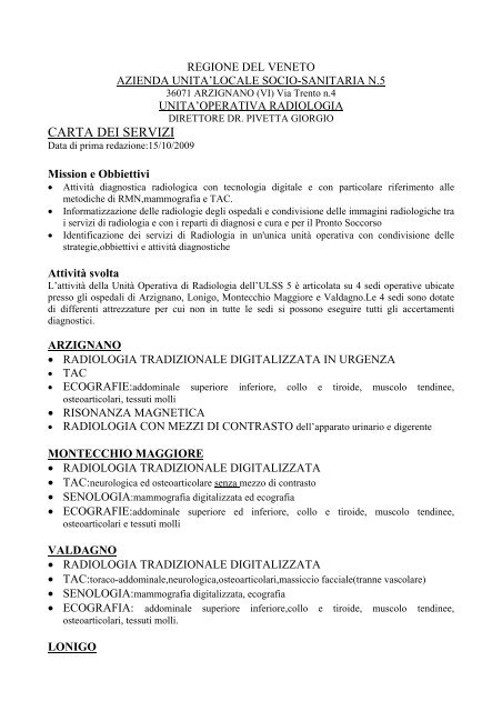 SCARICA REFERTO ULSS5