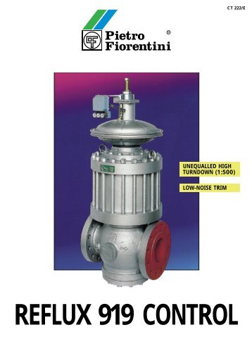 control valves - reflux 919 - pietro fiorentini - eng - jan2001