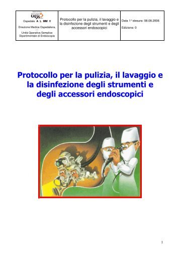 Protocollo per la pulizia, il lavaggio e la disinfezione degli ... - ULSS5