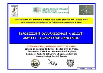Esposizione occupazionale a silice: aspetti di carattere ... - ULSS5