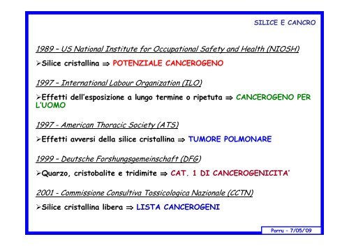 Esposizione occupazionale a silice: aspetti di carattere ... - ULSS5