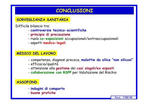 Esposizione occupazionale a silice: aspetti di carattere ... - ULSS5