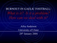 BURNOUT IN GAELIC FOOTBALL: What is it? Is it a ... - Ulster GAA