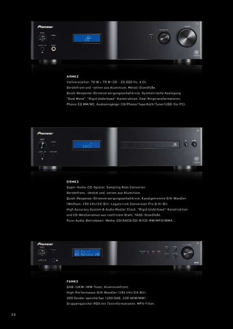 Pioneer Highend Produktkatalog.