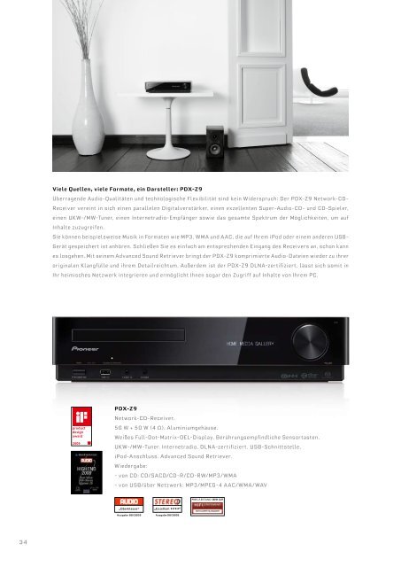 Pioneer Highend Produktkatalog.