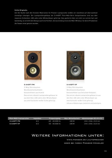 Pioneer Highend Produktkatalog.