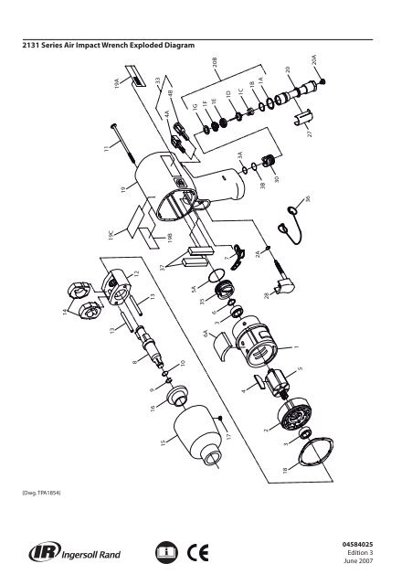 2131 Series Air Impact Wrench Exploded Diagram