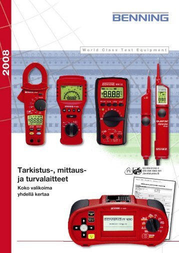 Tarkistus-, mittaus- ja turvalaitteet