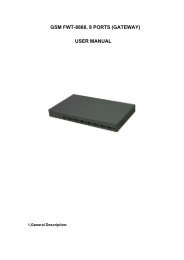 GSM FWT-8888, 8 PORTS (GATEWAY) USER MANUAL - Ultrative