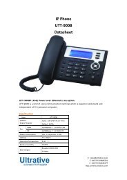 IP Phone UTT-900B Datasheet - Ultrative