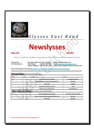 Newslysses 412 - Ulysses SA