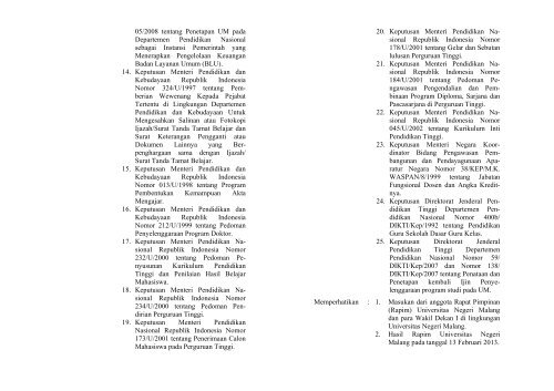 Pedoman Pendidikan - Universitas Negeri Malang