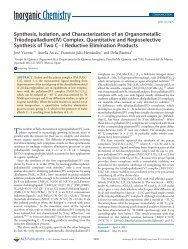 Synthesis, Isolation, and Characterization of an Organometallic ...