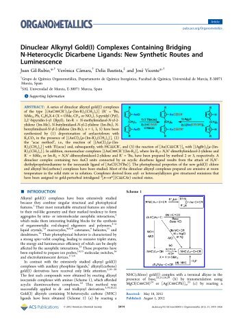 Dinuclear Alkynyl Gold(I) Complexes Containing Bridging N ...