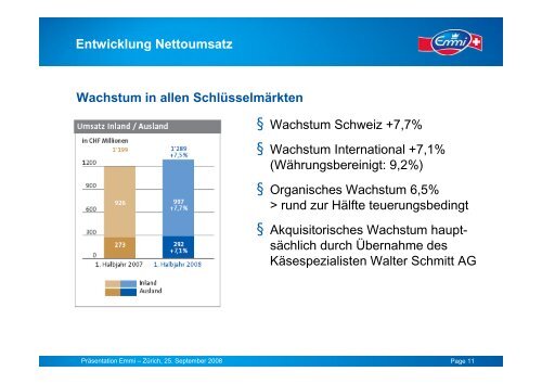 Präsentation Roadshow Zürich - Emmi