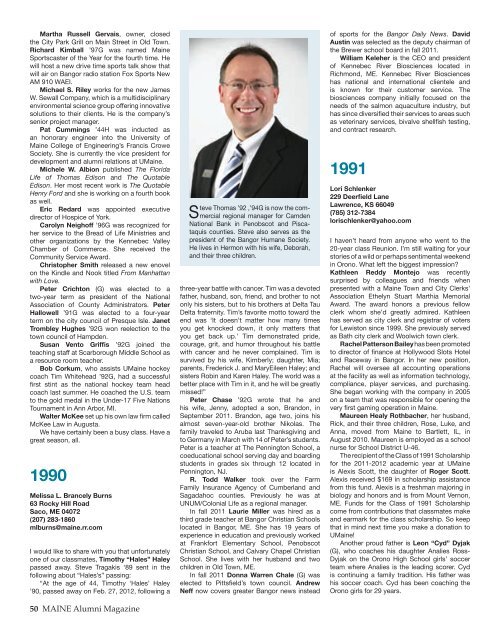 Read the Summer 2012 issue - the University of Maine Alumni ...