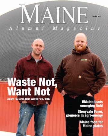 Waste Not, Want Not - the University of Maine Alumni Association