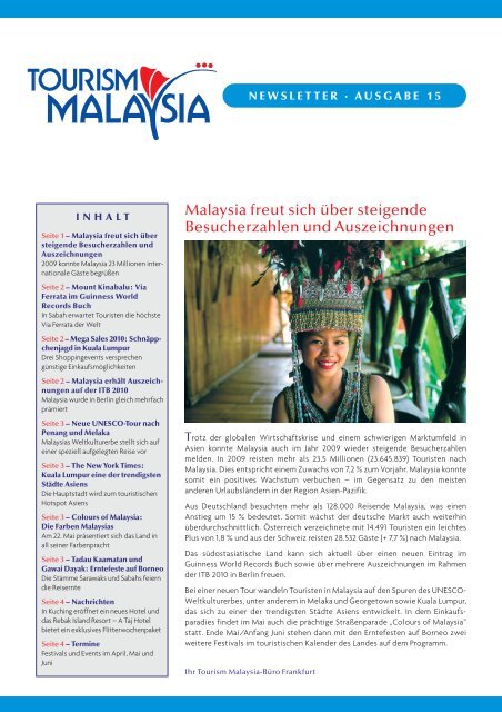 Newsletter - Malaysia Tourism Promotion Board