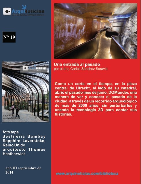 e-AN N° 19 nota N° 3 Una entrada al pasado por el arq. Carlos Sánchez Saravia