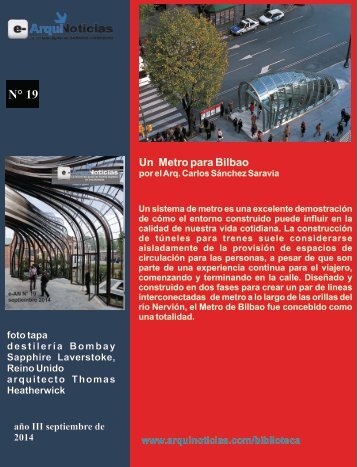 e-AN N° 19 nota N° 5 Un  Metro para Bilbao por el Arq. Carlos Sánchez Saravia