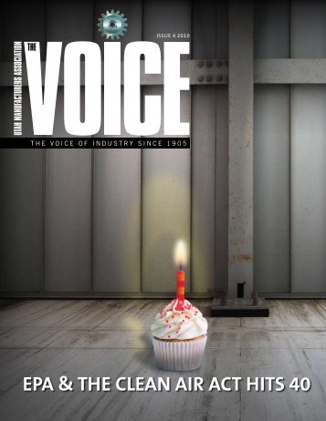 UMA Voice Magazine - Utah Manufacturers Association