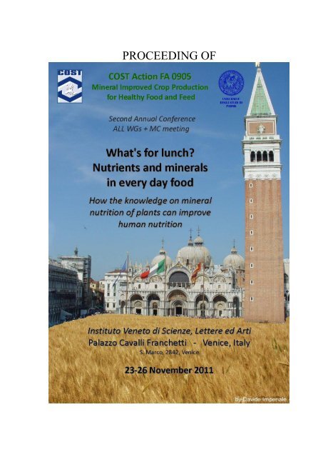 Book with abstracts from the COST Action 0905 meeting in ... - UMB