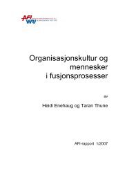 Organisasjonskultur og mennesker i fusjonsprosesser - Heidi ... - UMB