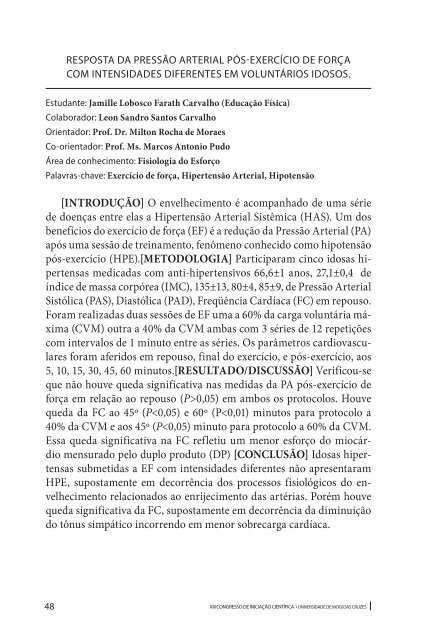 INICIAÃÃO CIENTÃFICA DO PIBIC/UMC