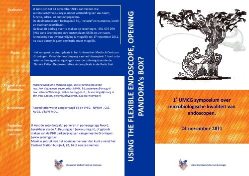 Brochure 1e UMCG symposium over microbiologische kwaliteiten ...