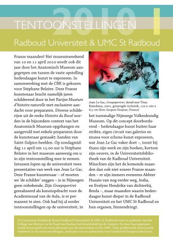 Nieuwsbrief tentoonstellingen - UMC St Radboud