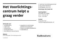 Folder Voorlichtingscentrum - UMC St Radboud