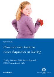 Chronisch zieke kinderen; tussen diagnostiek en ... - UMC Utrecht