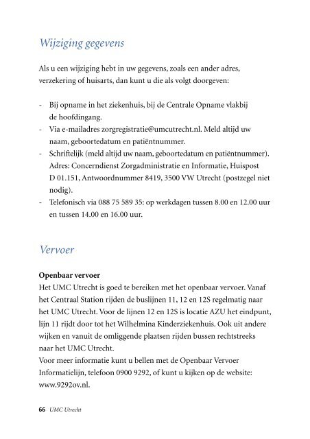 Download hier de folder 'Opname'. - UMC Utrecht