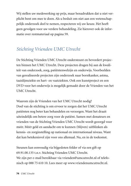 Download hier de folder 'Opname'. - UMC Utrecht