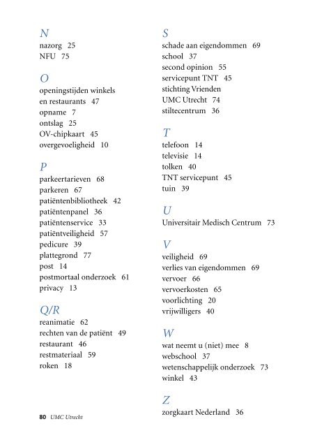 Download hier de folder 'Opname'. - UMC Utrecht