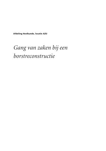 Brochure borstreconstructie - UMC Utrecht