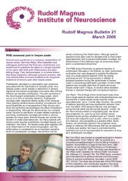 Rudolf Magnus Bulletin 21 March 2006 - UMC Utrecht