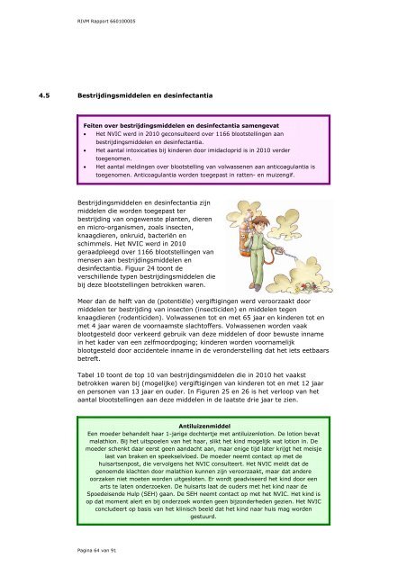 Acute vergiftigingen bij mens en dier, Jaaroverzicht 2010 - Rivm