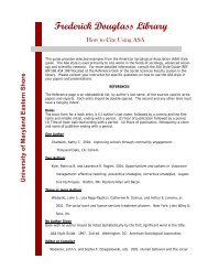 Printable ASA Citation Style - University of Maryland Eastern Shore