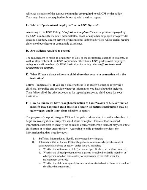 Frequently Asked Questions Reporting Child Abuse and Neglect in ...