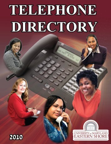View Printed Directory Listing (2010) - University of Maryland ...