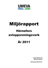 MiljÃ¶rapport HÃ¶rnefors ARV 2011.pdf - umeva