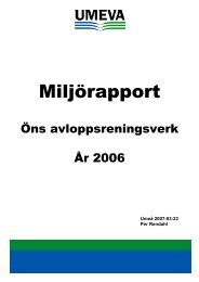 MiljÃ¶rapport Ãns ARV 2006.pdf - Umeva