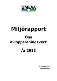 MiljÃ¶rapport Ãns ARV 2012.pdf - Umeva
