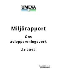 MiljÃ¶rapport Ãns ARV 2012.pdf - Umeva