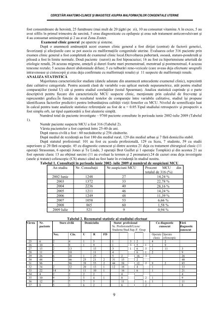 CERCETĂRI ANATOMO-CLINICE ŞI IMAGISTICE ... - Gr.T. Popa