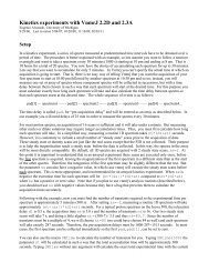 Kinetics experiments with VnmrJ - University of Michigan