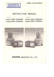 Daiwa - DR-7500 DR-7600 Instructions