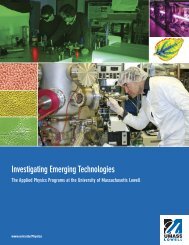 Investigating Emerging Technologies - University of Massachusetts ...