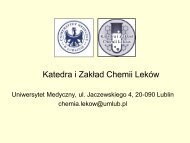 Katedra i ZakÅad Chemii LekÃ³w - Uniwersytet Medyczny w Lublinie